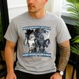 Cool Alpha Wolf Meme Don't Worry Kitten Daddy's Here Men's Casual T-Shirt Sport Grey