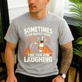 Cool Bowling Men Dad Bowler Fun Crazy Best Bowling Men's Casual T-Shirt Sport Grey