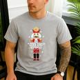 Cool Dad Nutcracker Christmas Family Matching Pajama Men's Casual T-Shirt Sport Grey