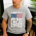 Cool I Get My Daddy Back Today Military Child Small Men's Casual T-Shirt Sport Grey