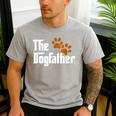 Cool Dog Dad Dog Father Shirt The Dogfather T-Shirt Men's Casual T-Shirt Sport Grey Cool Dog Dad Dog Father Shirt The Dogfather T-Shirt Men's Casual T-Shirt Sport Grey