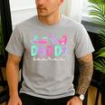 Cute Daddy Saurus Dad Dinosaur Birthday Boy Girl Family Men's Casual T-Shirt Sport Grey