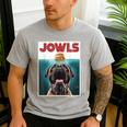 Cute English Mastiff Jowls Burger Bullmastiff Dog Mom Dad Men's Casual T-Shirt Sport Grey