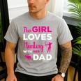 Cute Girls Hunting Dad Daughter Hunting Buddy Hunter Men's Casual T-Shirt Sport Grey