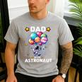 Dad Of The Astronaut Space Theme First Birthday Party Men's Casual T-Shirt Sport Grey