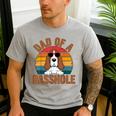 Dad Of a Basshole Basset Hound Owner Men's Casual T-Shirt Sport Grey