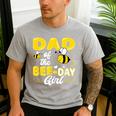 Dad Of The Bee Day Girl Hive Party Matching Birthday Sweet Men's Casual T-Shirt Sport Grey