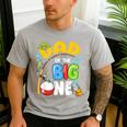 Dad Of The Big One Fishing Birthday Boy Family Party Men's Casual T-Shirt Sport Grey