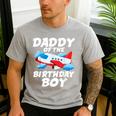Dad Of The Birthday Boy Airplane Men's Casual T-Shirt Sport Grey