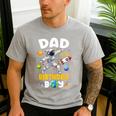 Dad Of The Birthday Boy Astronaut Outer Space Birthday Men's Casual T-Shirt Sport Grey