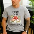 Dad Of The Birthday For Boy Barnyard Farm Animals Party Men's Casual T-Shirt Sport Grey