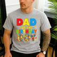 Dad Of The Birthday Boy Building Block Birthday Men's Casual T-Shirt Sport Grey
