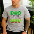 Dad Of The Birthday Boy Family Gaming Pixel Birthday Party Men's Casual T-Shirt Sport Grey