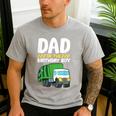 Dad Of The Birthday Boy Garbage Truck Birthday Party Men's Casual T-Shirt Sport Grey