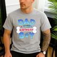 Dad Of The Birthday Boy Matching Dog Family Birthday Party Men's Casual T-Shirt Sport Grey