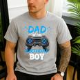 Dad Of The Birthday Boy Matching Video Gamer Birthday Party Men's Casual T-Shirt Sport Grey