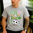 Dad Of The Birthday Boy Soccer Player Game Day Men's Casual T-Shirt Sport Grey