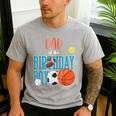 Dad Of The Birthday Boy Sports Matching Family Men's Casual T-Shirt Sport Grey