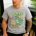Dad Of The Birthday Boy T Rex Dinosaur Family Party Men's Casual T-Shirt Sport Grey
