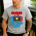 Dad Of The Birthday Boy Video Games Theme Bday Matching Men's Casual T-Shirt Sport Grey