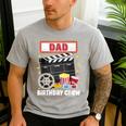 Dad Birthday Crew Movie Night Theme Matching Party Men's Casual T-Shirt Sport Grey Dad Birthday Crew Movie Night Theme Matching Party Men's Casual T-Shirt Sport Grey