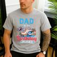 Dad Of The Birthday Cruiser Cruise Birthday Men's Casual T-Shirt Sport Grey