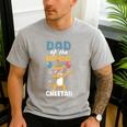 Dad Of The Birthday Girl Boy Cheetah Men's Casual T-Shirt Sport Grey