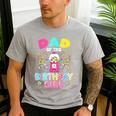 Dad Of The Birthday Girl Candy Family Bday Party Men's Casual T-Shirt Sport Grey