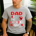 Dad Of The Birthday Girl Family Ladybug Birthday Men's Casual T-Shirt Sport Grey