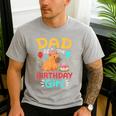 Dad Of The Birthday Girl Kids Cute Capybara Bday Family Men's Casual T-Shirt Sport Grey