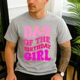 Dad Of The Birthday Girl Party Girls Daddy Birthday Party Men's Casual T-Shirt Sport Grey