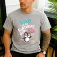 Dad Of The Birthday Girl Pesto Baby Penguin Party Men's Casual T-Shirt Sport Grey