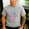Dad Of The Birthday Mermaid Birthday Party Mermaid Dad Men's Casual T-Shirt Sport Grey Dad Of The Birthday Mermaid Birthday Party Mermaid Dad Men's Casual T-Shirt Sport Grey