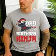 Dad Of The Birthday Ninja Daddy Party Best Father Boy Pop Men's Casual T-Shirt Sport Grey