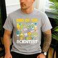 Dad Of The Birthday Scientist Matching Science Birthday Men's Casual T-Shirt Sport Grey