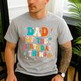 Dad Of The Birthday Twins Boys Girls Party Retro Bday Men's Casual T-Shirt Sport Grey