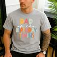 Dad Of The Birthday Twins Kids Great Daddy Of Twins Bday Men's Casual T-Shirt Sport Grey