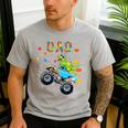 Dad Building Blocks Monster Truck Dinosaur Birthday Men's Casual T-Shirt Sport Grey