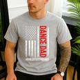 Dad Dance She Get It From Me Proud Dancer Dad USA Flag Men Men's Casual T-Shirt Sport Grey