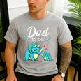Dad To Be Dinosaur Baby Shower For Boy Men's Casual T-Shirt Sport Grey