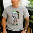 The Dad Elf Shirt Matching Family Dad Christmas Elf Men's Casual T-Shirt Sport Grey
