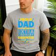 Dad Of An Extraordinary Daughter Down Syndrome Awareness Day Men's Casual T-Shirt Sport Grey