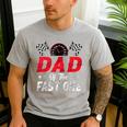 Dad Of The Fast One 1st Birthday Racing Car Family Men's Casual T-Shirt Sport Grey