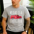 My Dad Is A Firefighter Men's Casual T-Shirt Sport Grey