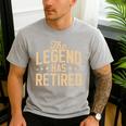 Dad Grandpa Retirement The Legend Has Retired 2026 Men Men's Casual T-Shirt Sport Grey