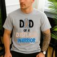 Dad Of A Hip Dysplasia Warrior Beige Blue Hip Dysplasia Men's Casual T-Shirt Sport Grey