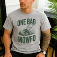 Dad Lawn Mowing One Bad Mowfo Mower Dad Gardening Men's Casual T-Shirt Sport Grey