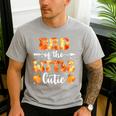 Dad Little Cutie Baby Shower Orange 1st Birthday Party Men's Casual T-Shirt Sport Grey