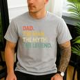 Dad The Man The Myth The Legend Men Dad Father's Day Men's Casual T-Shirt Sport Grey