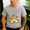 Dad Of Miss Three-Esta Mexican Fiesta 3rd Birthday Outfit Men's Casual T-Shirt Sport Grey